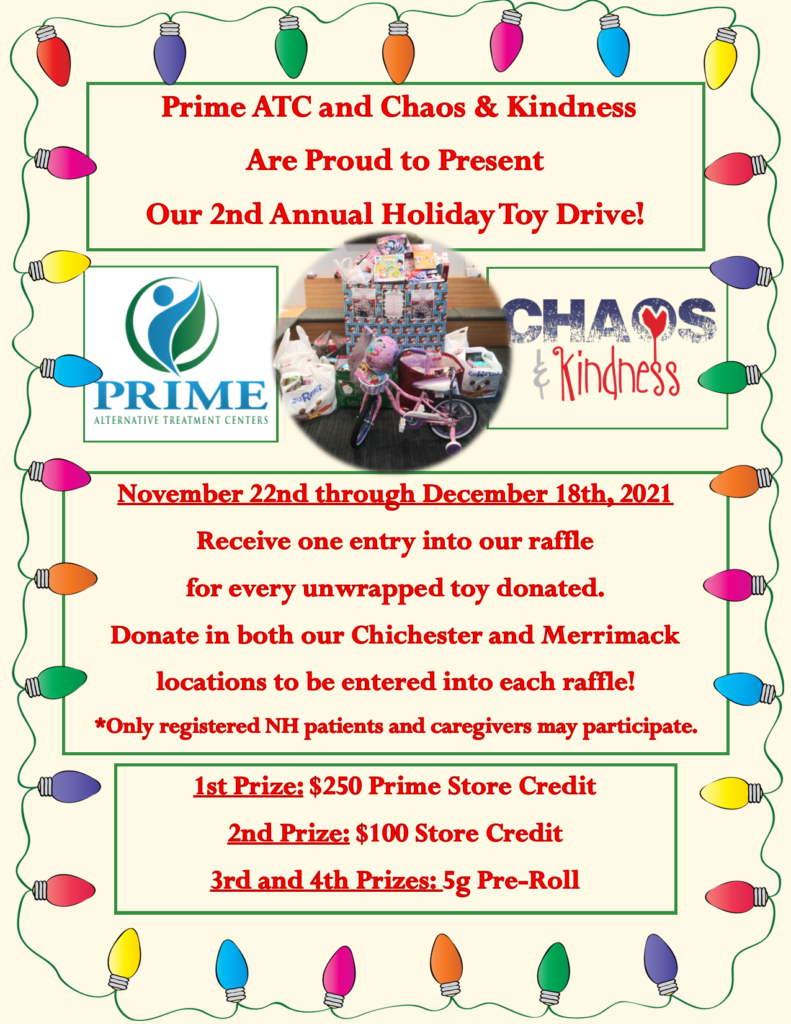 graphic version of toy drive and raffle annoucement