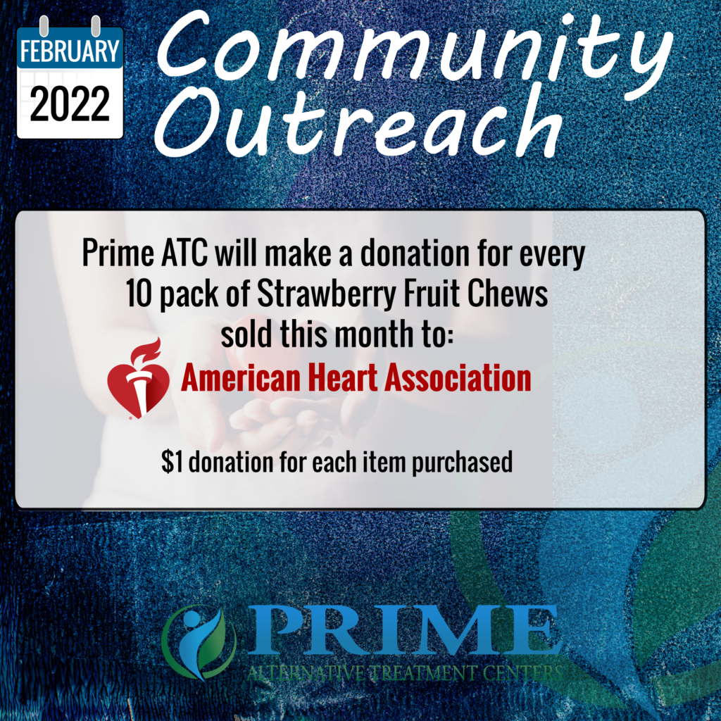 Community Outreach: Prime will donate $1 for every 10-pack of strawberry fruit chews sold this month.
