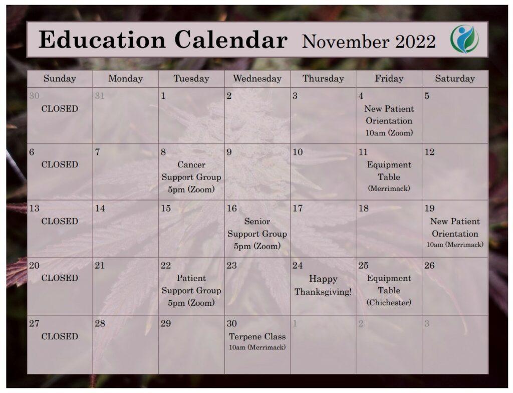 November class calendar