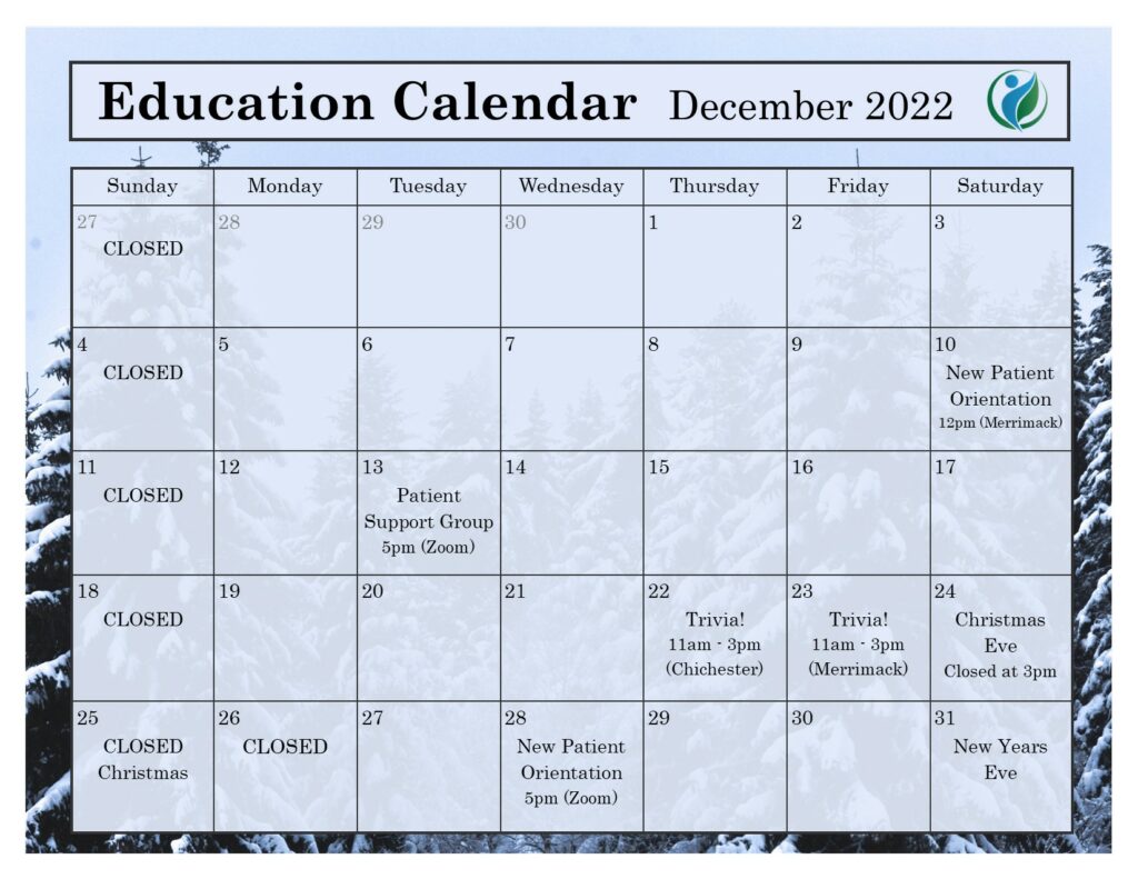 education calendar, same info as blog