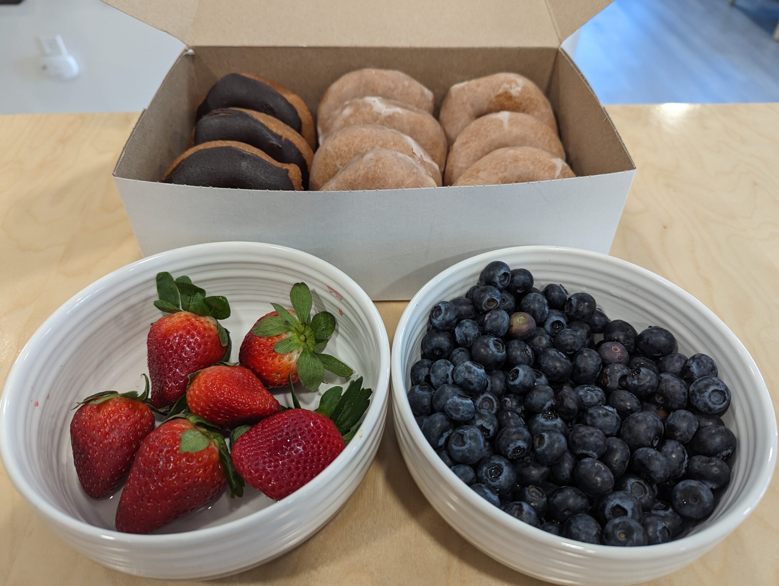 donuts and fruit