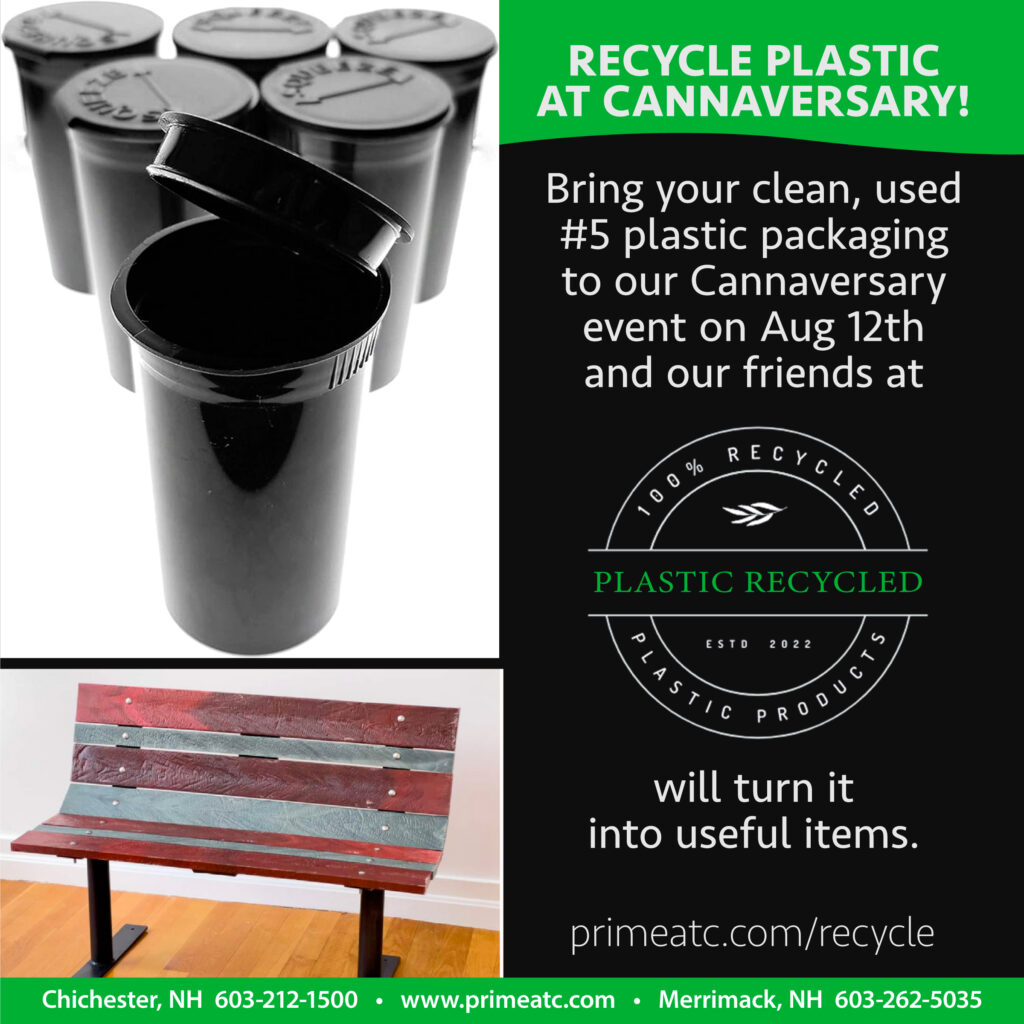 recycle plastic at Cannaversary graphic